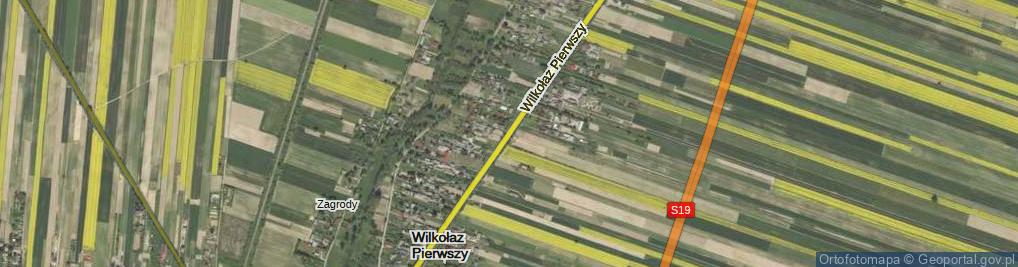 Zdjęcie satelitarne Wilkołaz Pierwszy ul.